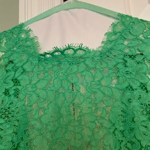 Green lace cocktail dress